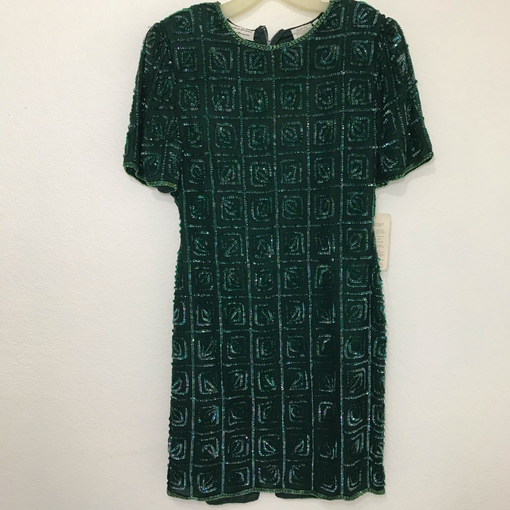 BN Beaded Drama Special Occasion Cocktail Dress M